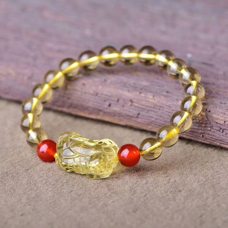 PiYao · Citrine & Agate bracelet