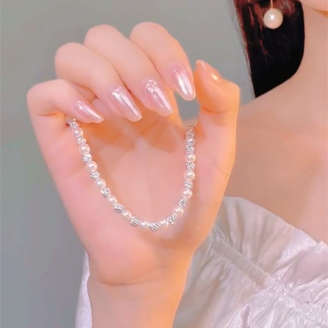 Starry Sky Natural Freshwater Pearl Bracelet Necklace