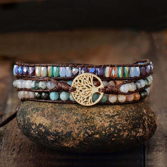 Jasper Tree of Life agate Bracelet