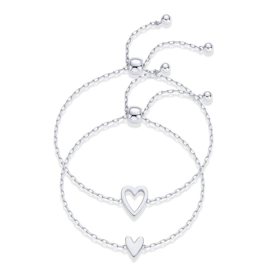 Couple heart bracelet