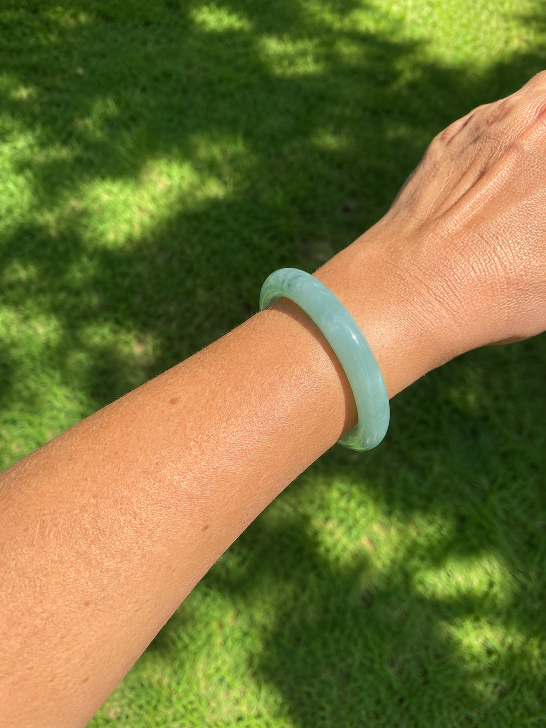 Natural Jade Prosperity Bangle Bracelet