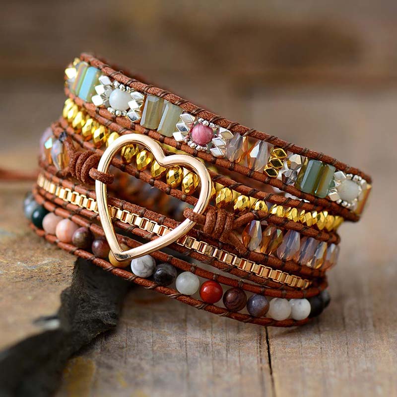 Pulsera envolvente de jaspe imperial Love