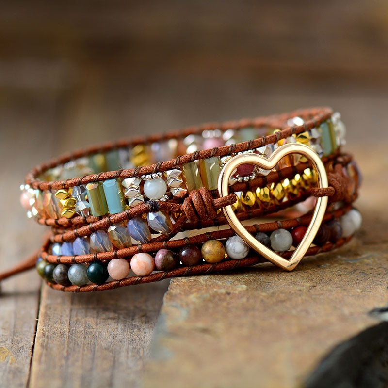 Pulsera envolvente de jaspe imperial Love