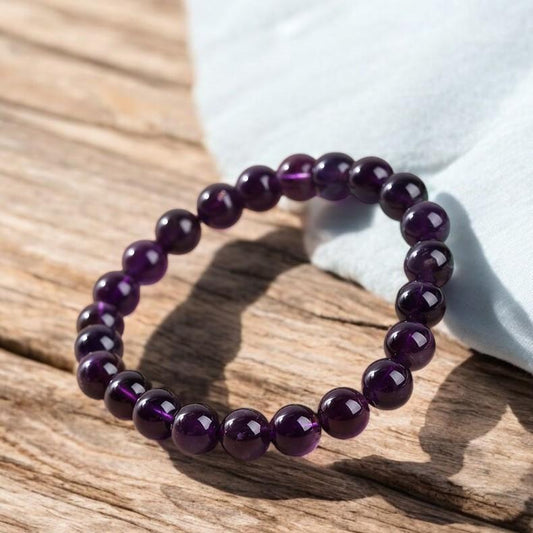 Amethyst Crystal Bead Bracelet