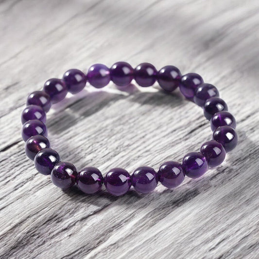 Amethyst Crystal Bead Bracelet
