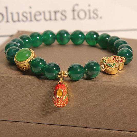 Avocado • Green Agate Bracelet