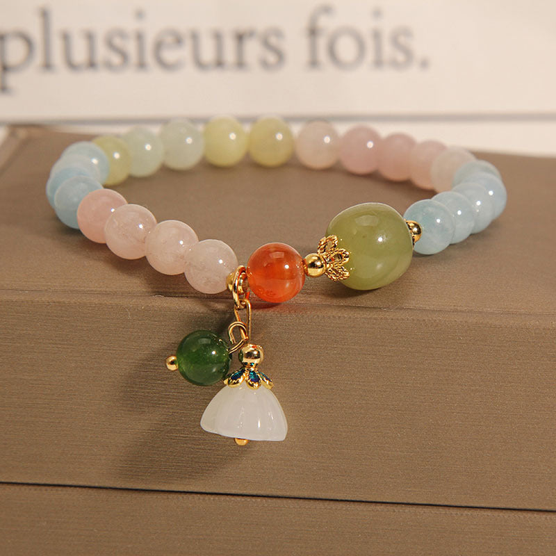 Lotus · Pulsera de morganita arcoíris