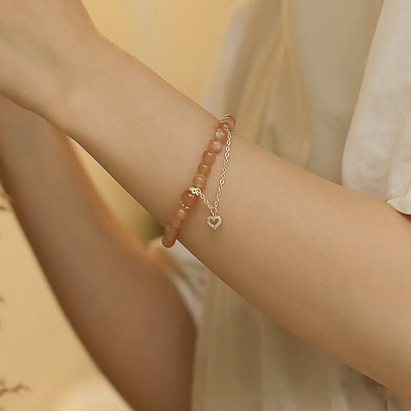 Love Orange Sunstone Bracelet