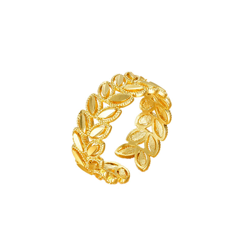 Pulsera o Anillo de Oreja de Trigo Abierta Hueca