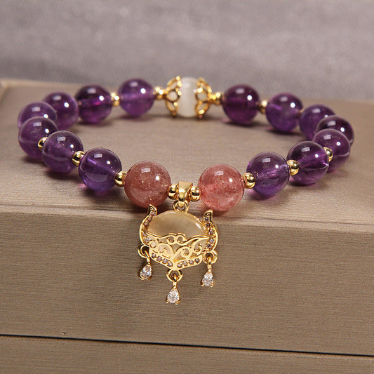 Crown • Amethyst Jade Bracelet
