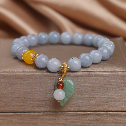 Green Leaf • Aquamarine Bracelet