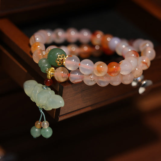 Pods • Double Circle Agate Bead Bracelet