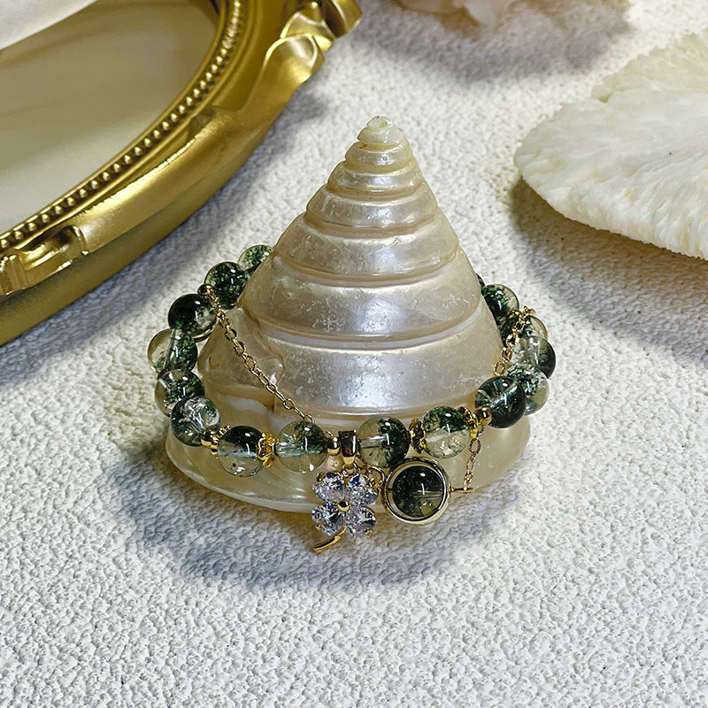 Four Leaf Clover • Aquatic Crystal Bracelet
