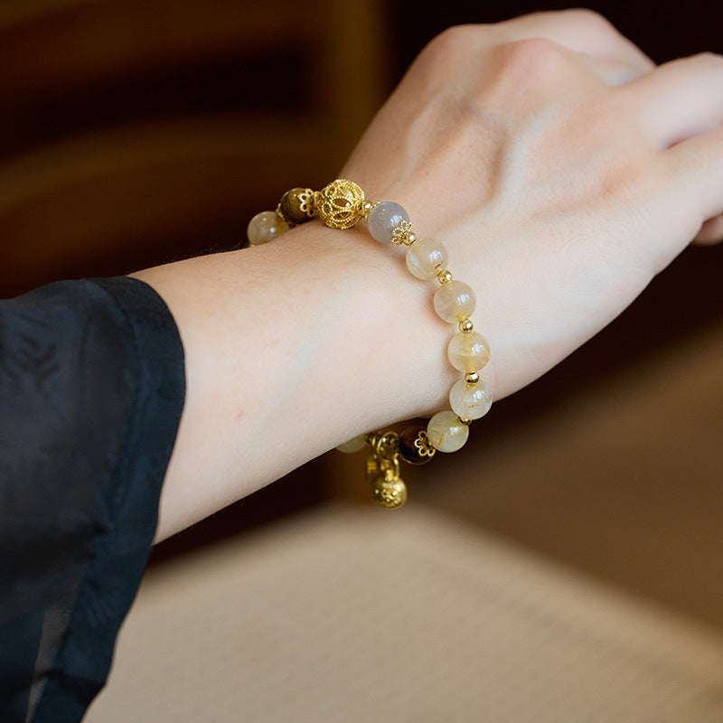 Gold Devouring Beast Natural Crystal Bracelet