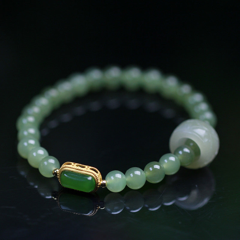 Practice · Natural Emerald Jade stone Bracelet