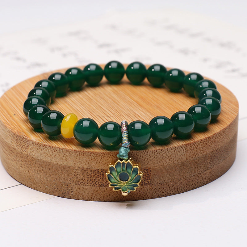 Lotus · Pulsera de Ágata Verde