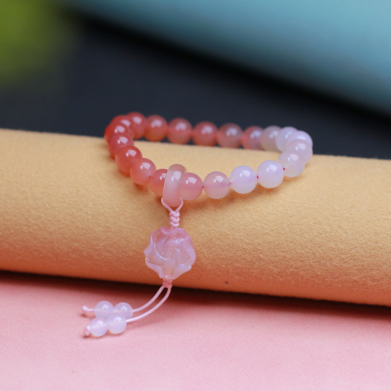 Rose · Natural Southern Red Agate Bracelet