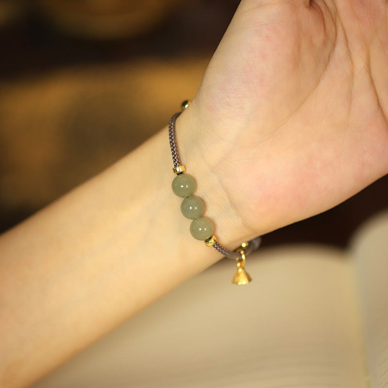 Guardian Lotus Emerald Jade stone bracelet