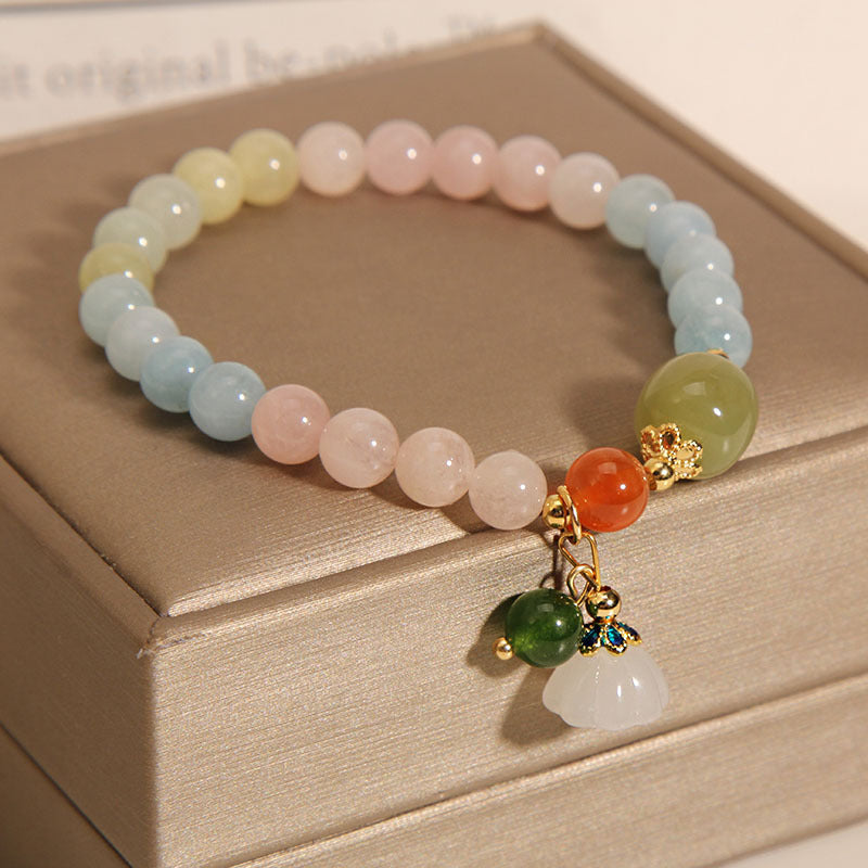 Lotus · Pulsera de morganita arcoíris