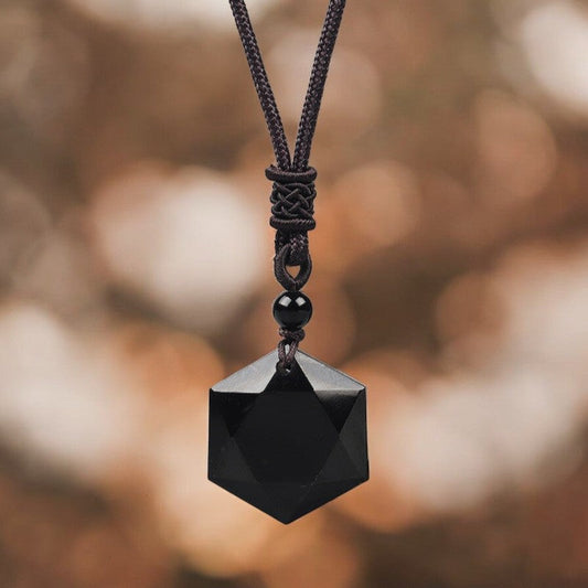 Obsidian Protection Pendant Necklace