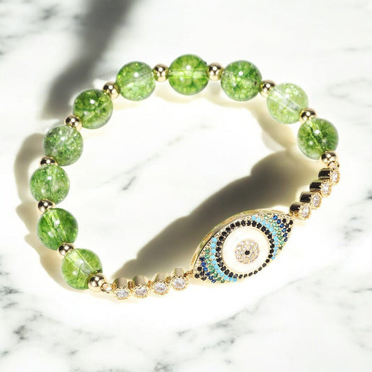 Peridot Evil Eye Bracelet