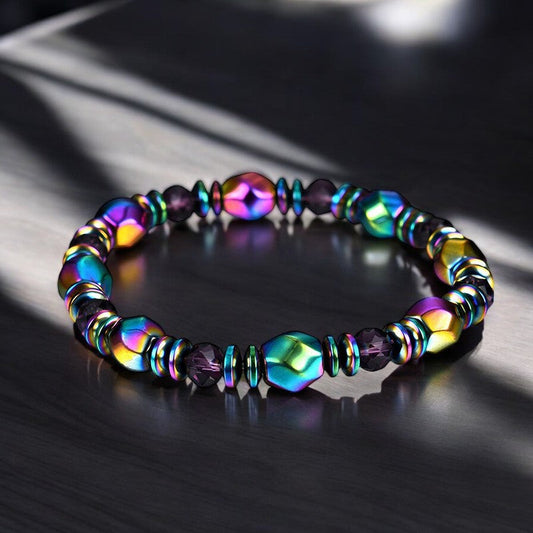 Rainbow Magnetic Hematite Bracelet
