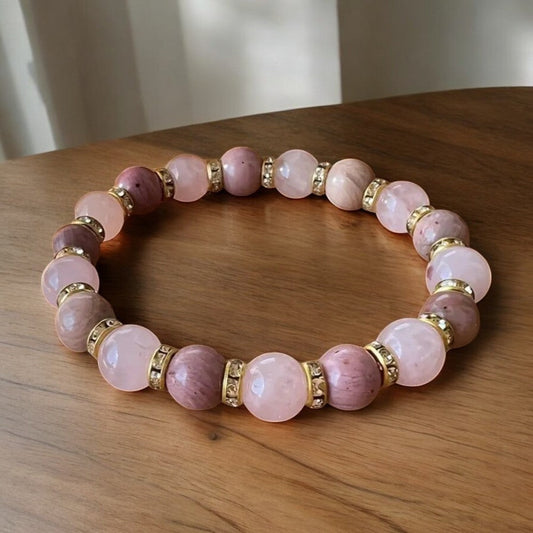 Rose Quartz Bead Bracelet