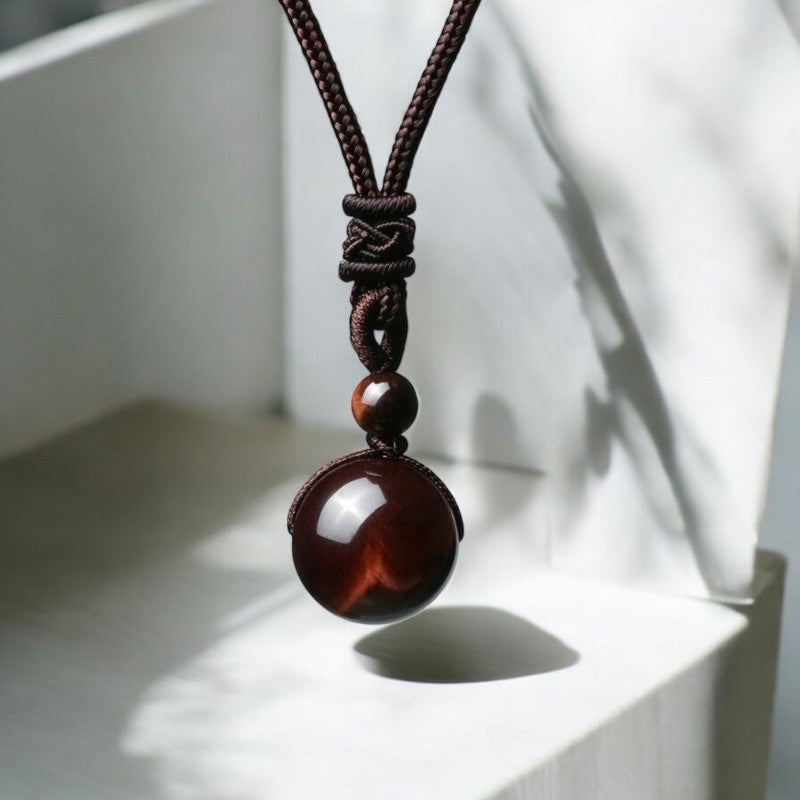 Tiger's Eye Knot Necklace