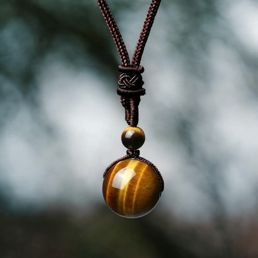Tiger's Eye Knot Necklace