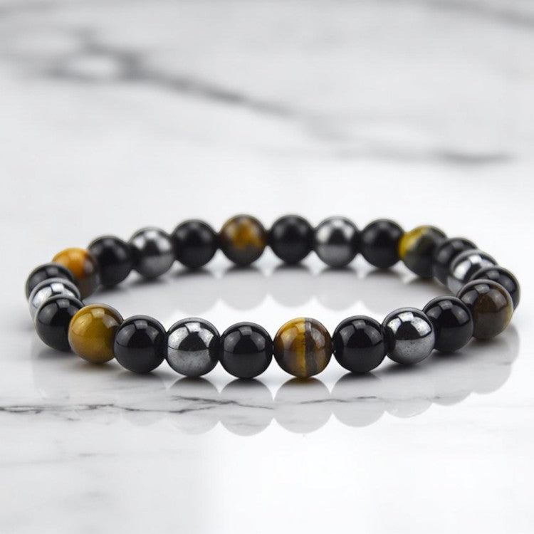 Tiger’s Eye Obsidian Hematite Bracelet