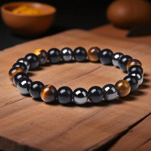 Tiger’s Eye Obsidian Hematite Bracelet