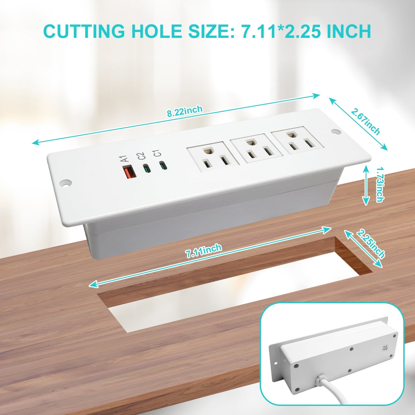 Flush Mount Desk Power Outlets
