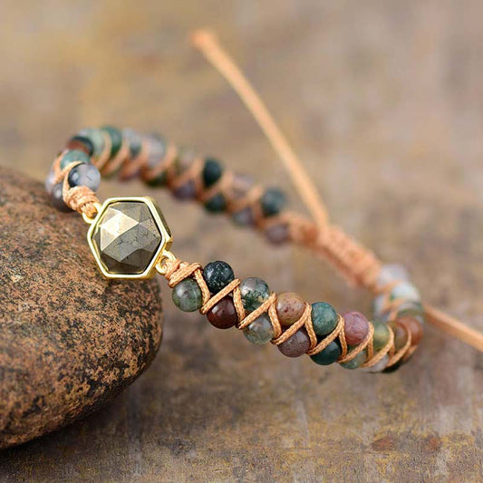 Dream Labradorite Hexagonal Bracelet