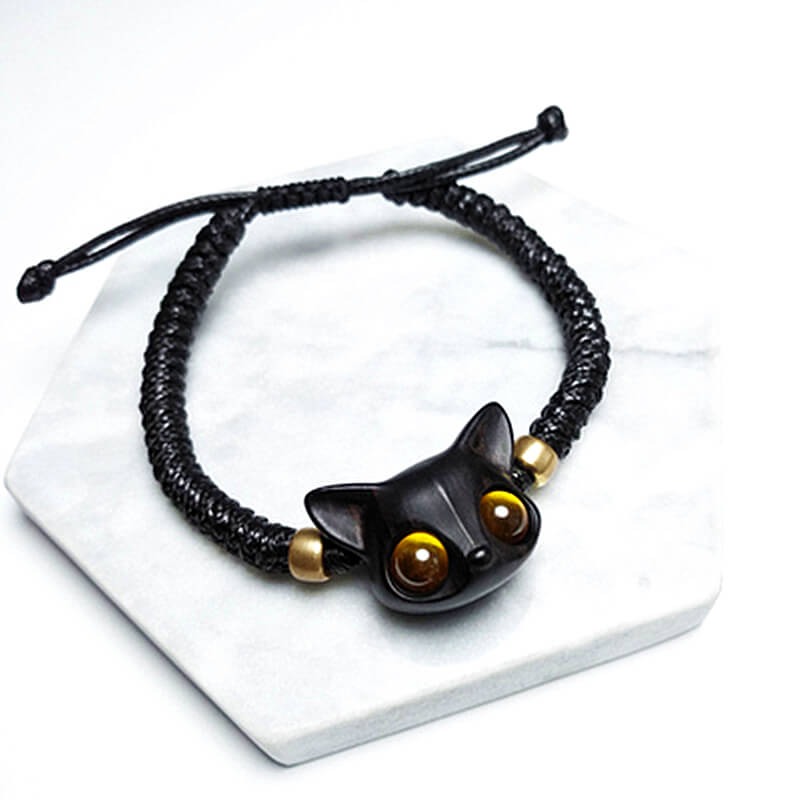 Handmade Cute Wood Fox Bracelet